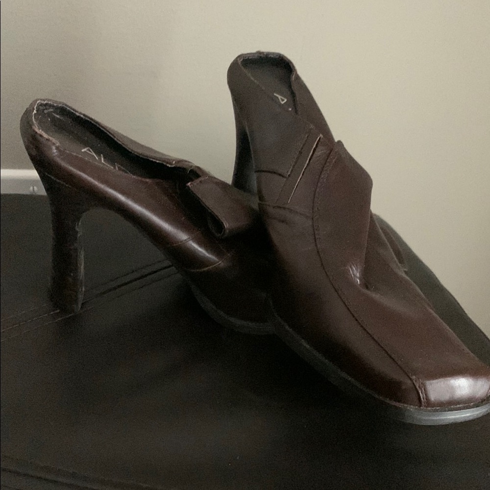 Aldo Brown Heels with Pointed Toe and Tall Thin Heel